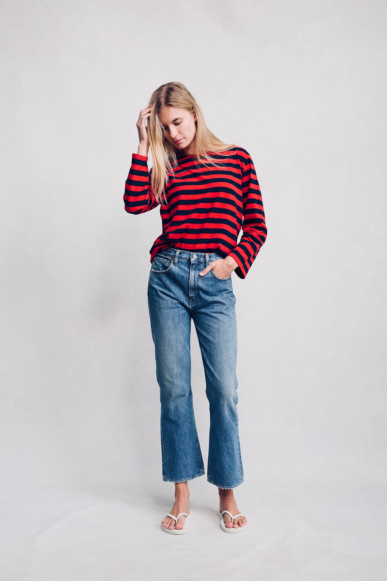 Jaclyn Slim Kick Jean - Rehan Blue