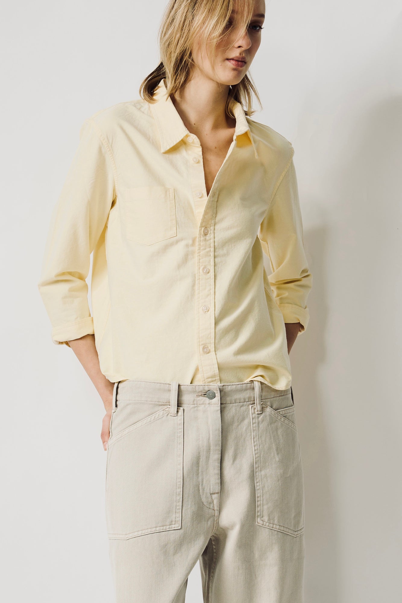 Adrienne Shrunken Shirt - Yellow