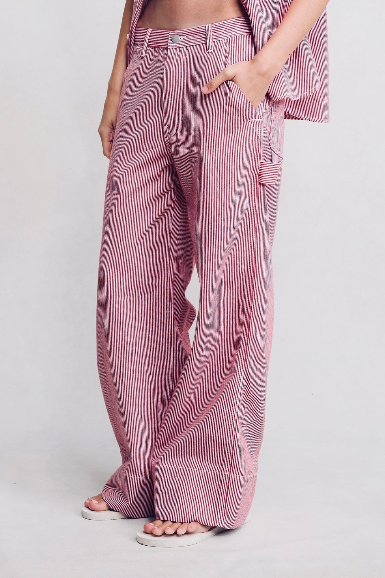 Payden Relaxed Carpenter Pant - Red Railroad Stripe
