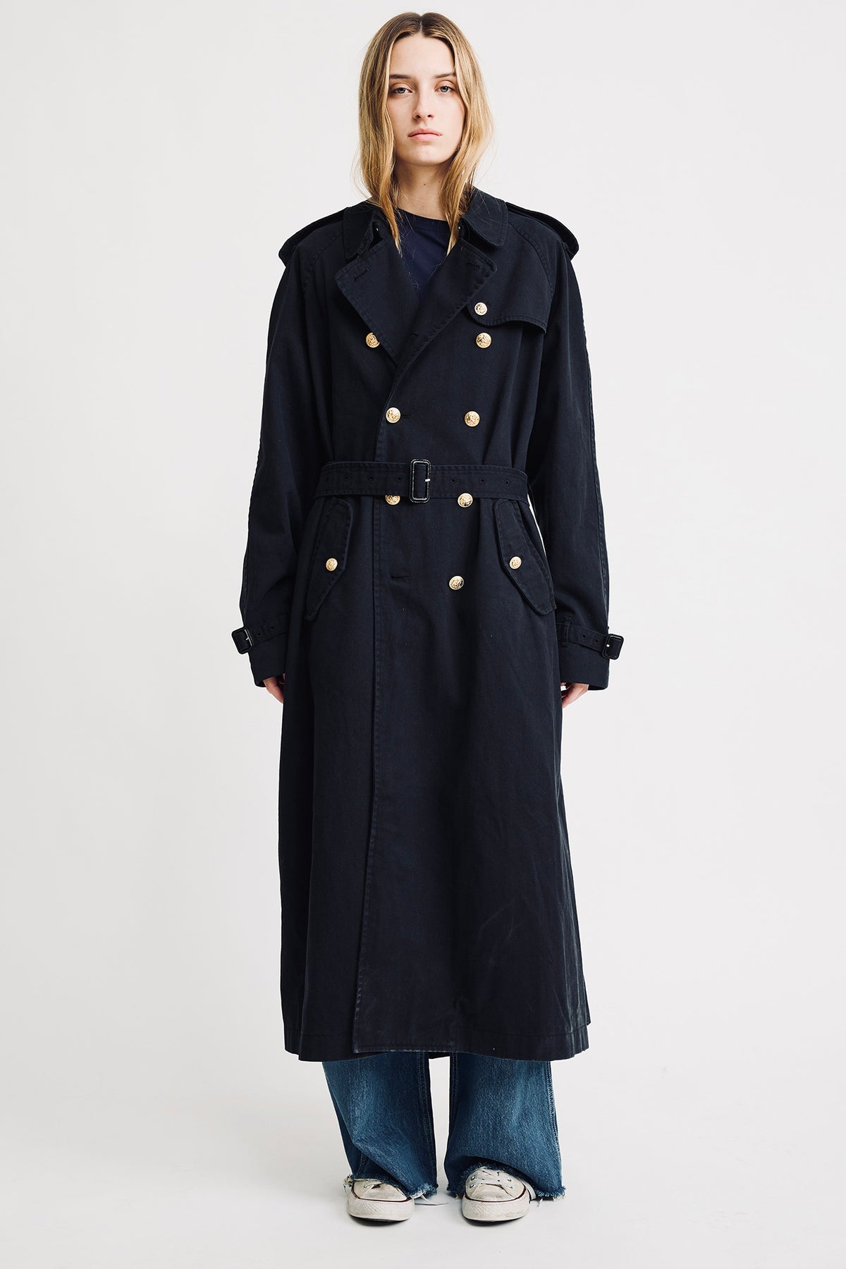 Oversized Trench Coat - Black
