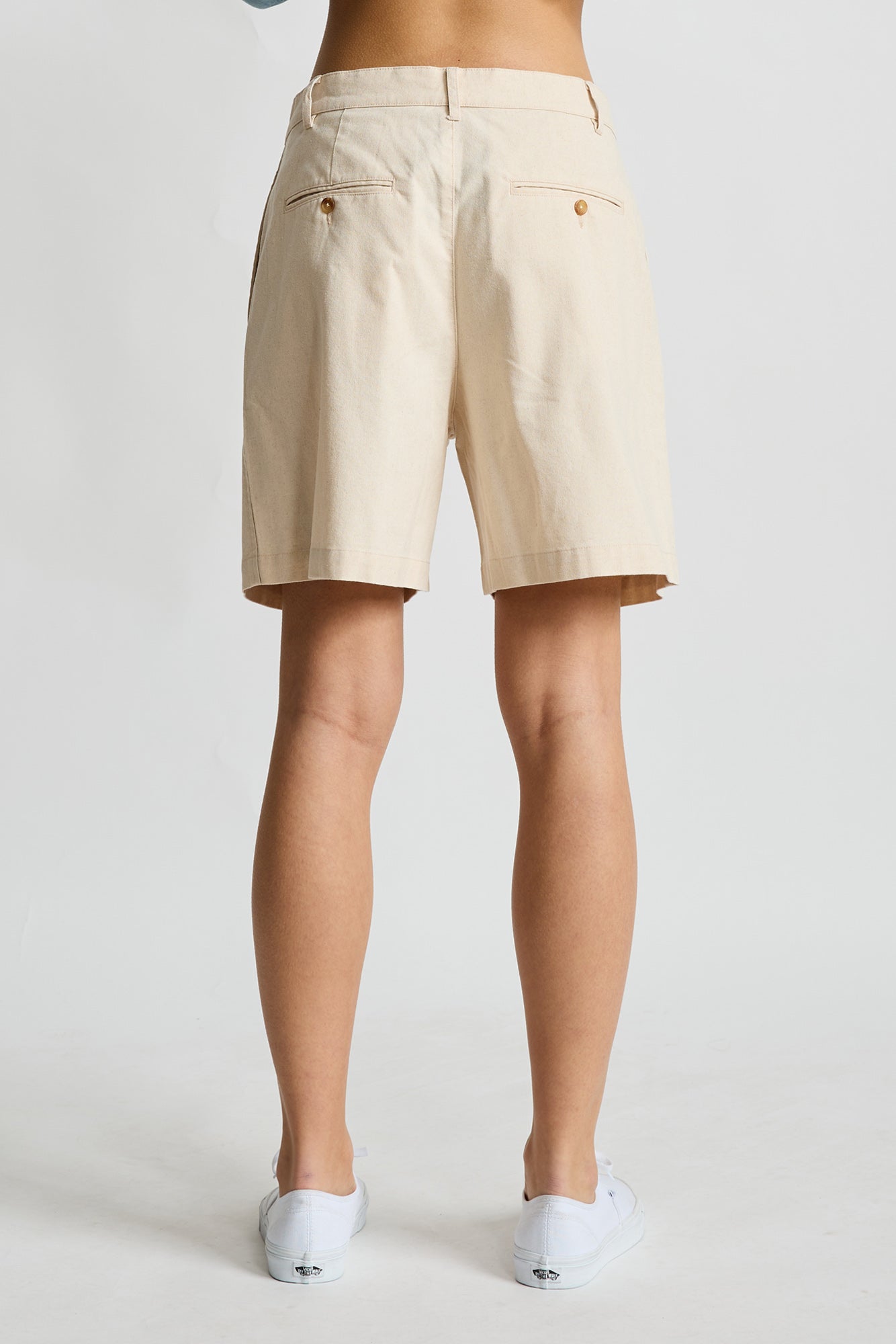 Olivia Relaxed Pleated Short - Light Brown