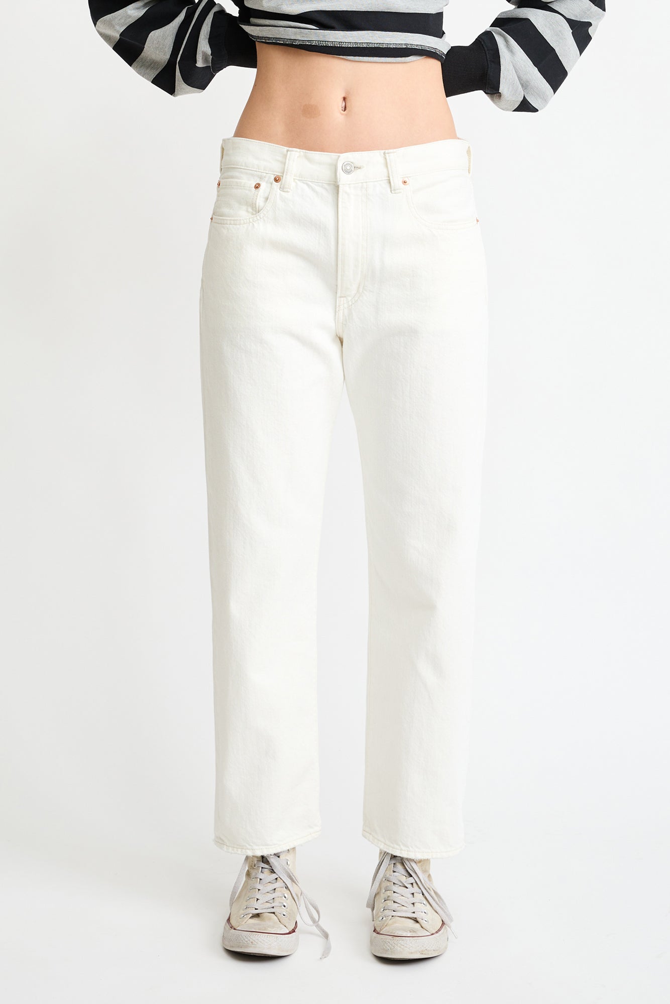 Lucy Boyfriend Jean - Vintage Cream White