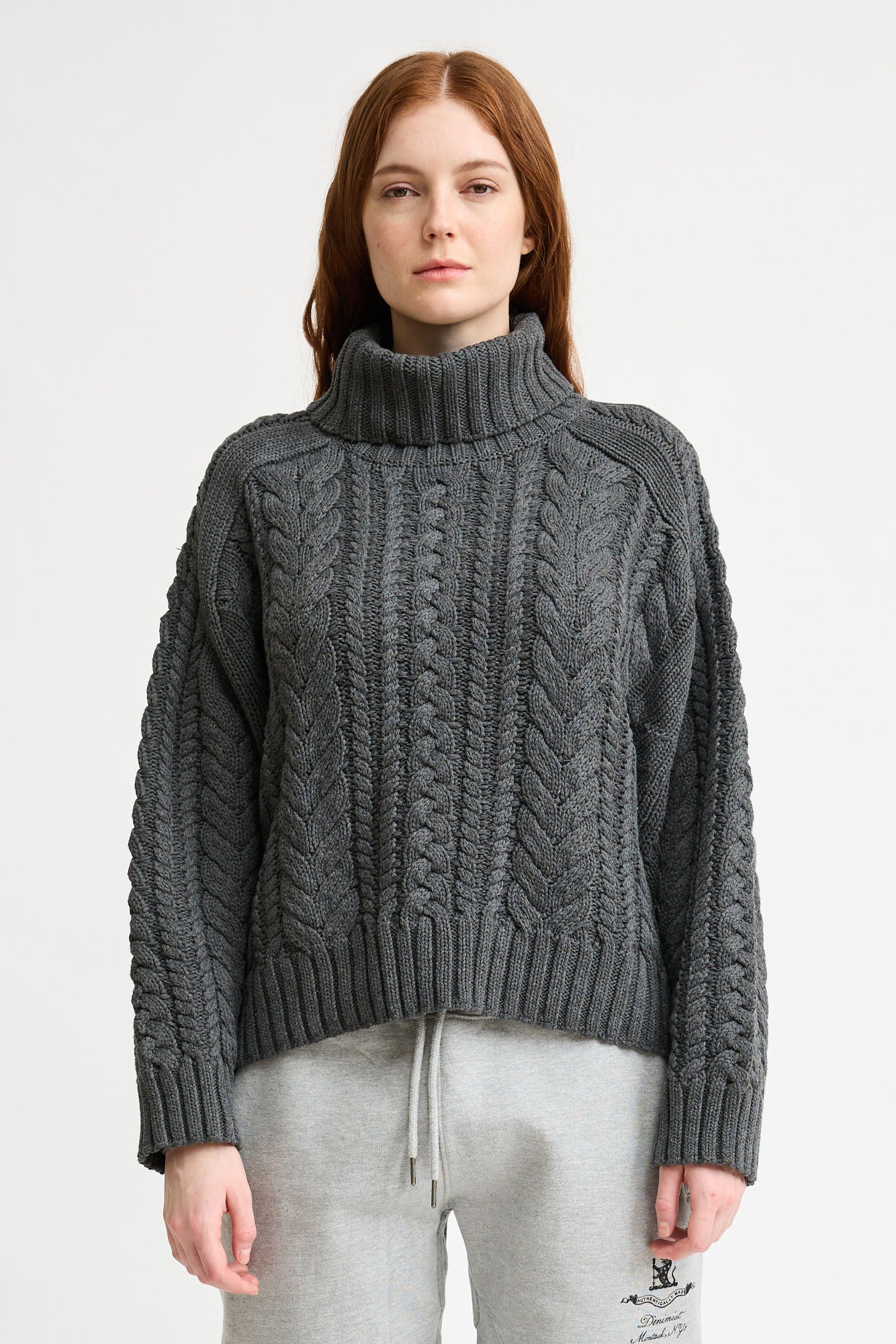 Cable Turtleneck Sweater - Multicolor