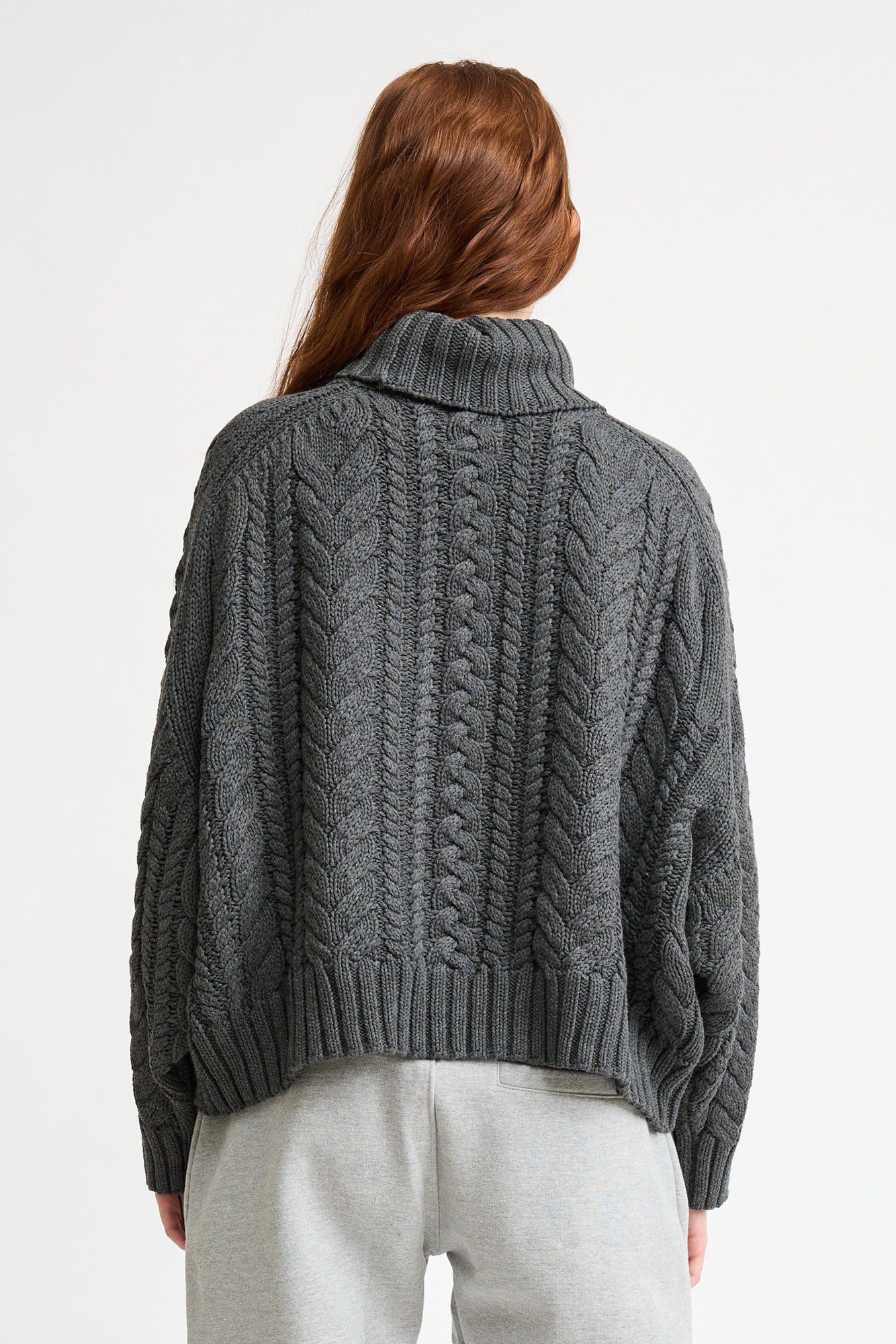 Cable Turtleneck Sweater - Multicolor
