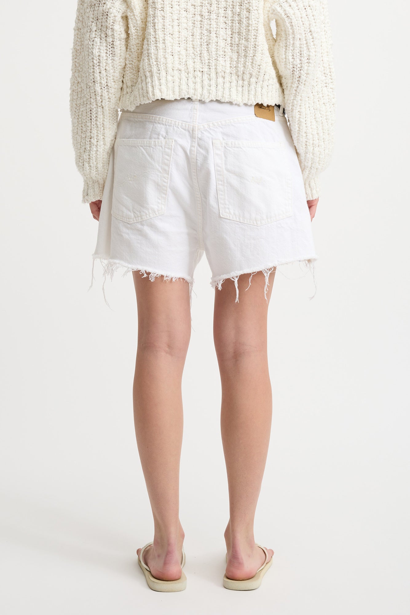 Brooke Short - White w/ Madras Patchwork