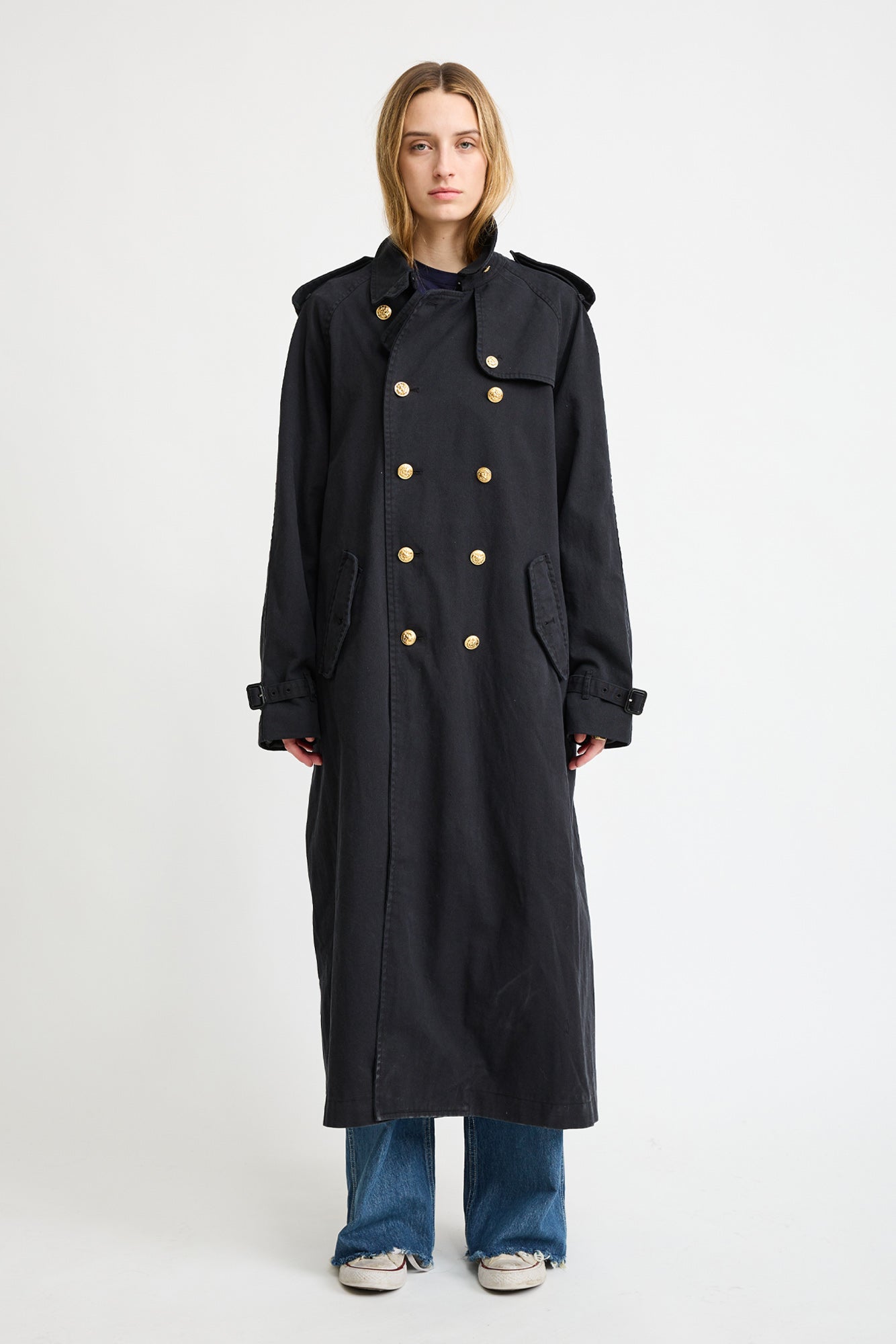 Oversized Trench Coat - Black