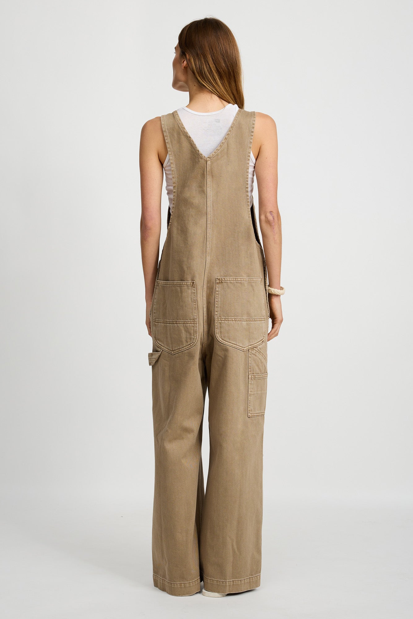 Slouch Bib Overall - Worn Khaki