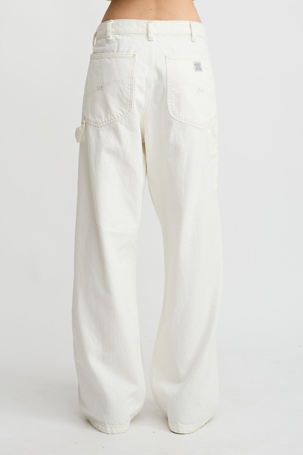 Teri Zimmermannshose mit weitem Bein - Vintage-Creme