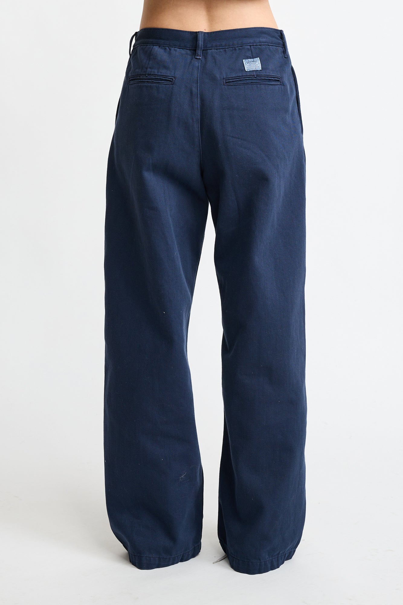 Teri Wide Leg Chino Pant - Midnight Navy Blue