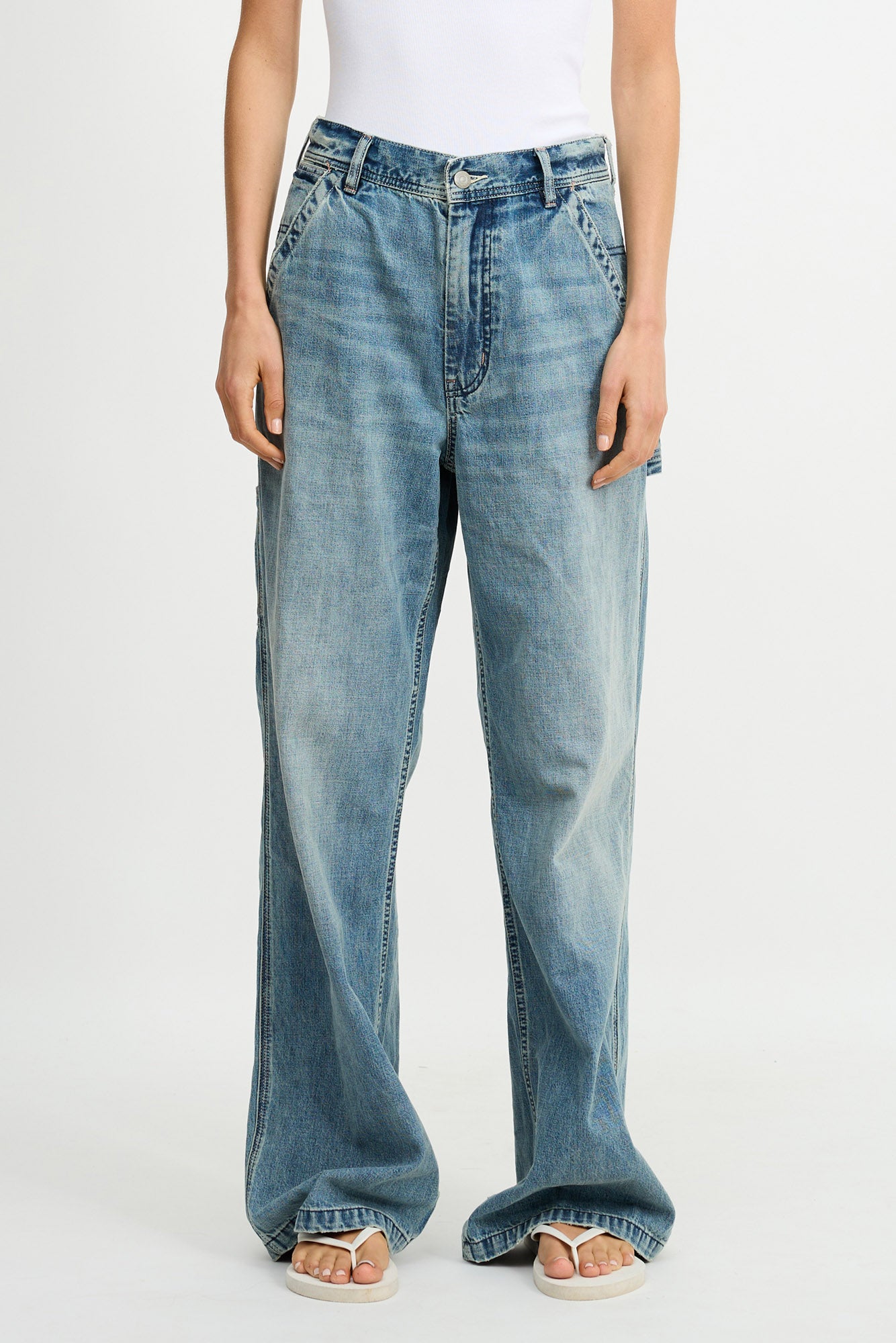 Teri Wide Leg Carpenter Pant - Holton Indigo