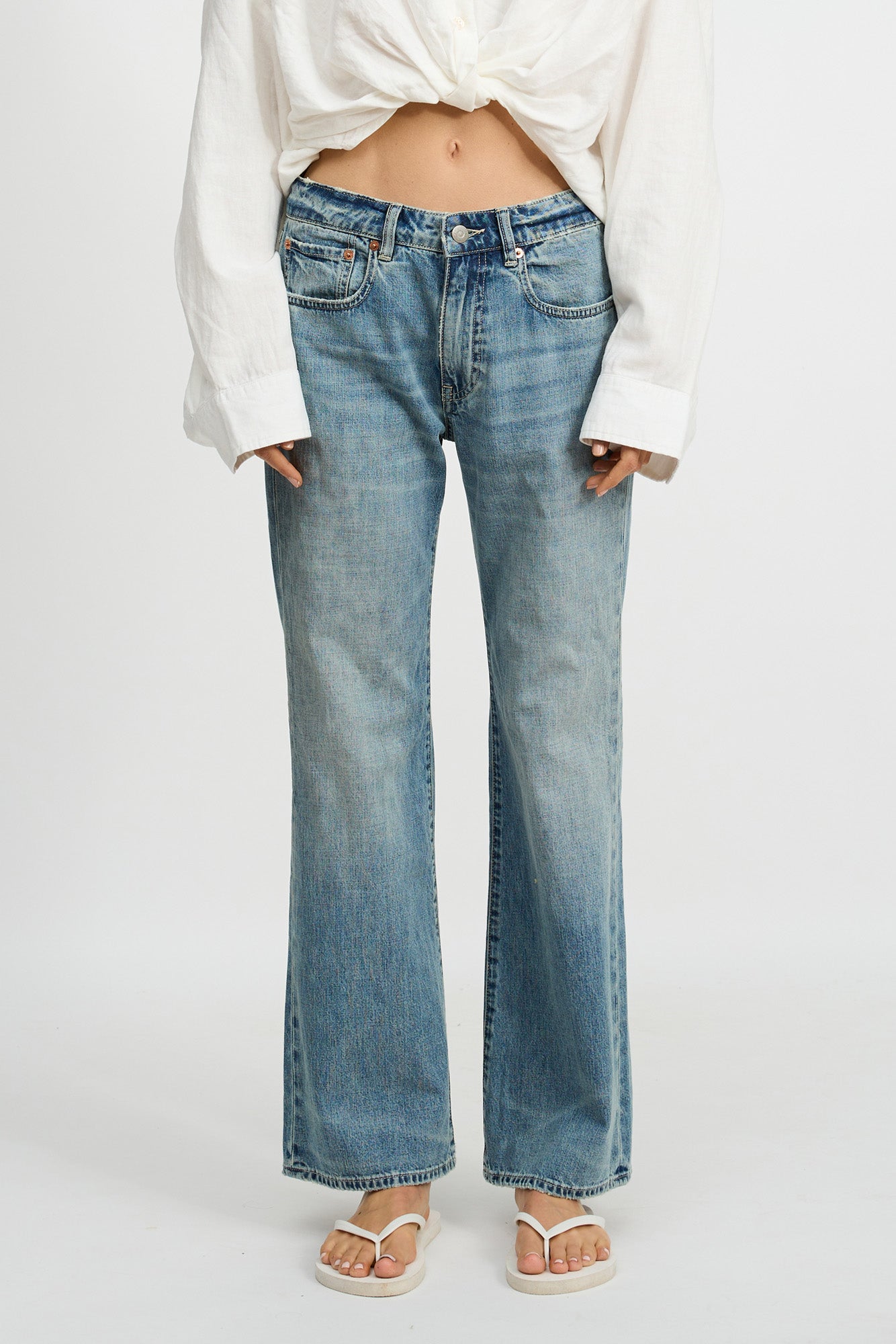 Jenna Cropped Flare Jean - Holton Indigo