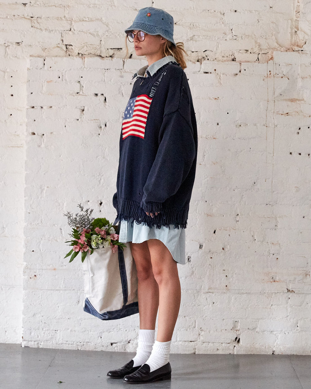 Flag Sweater - Navy