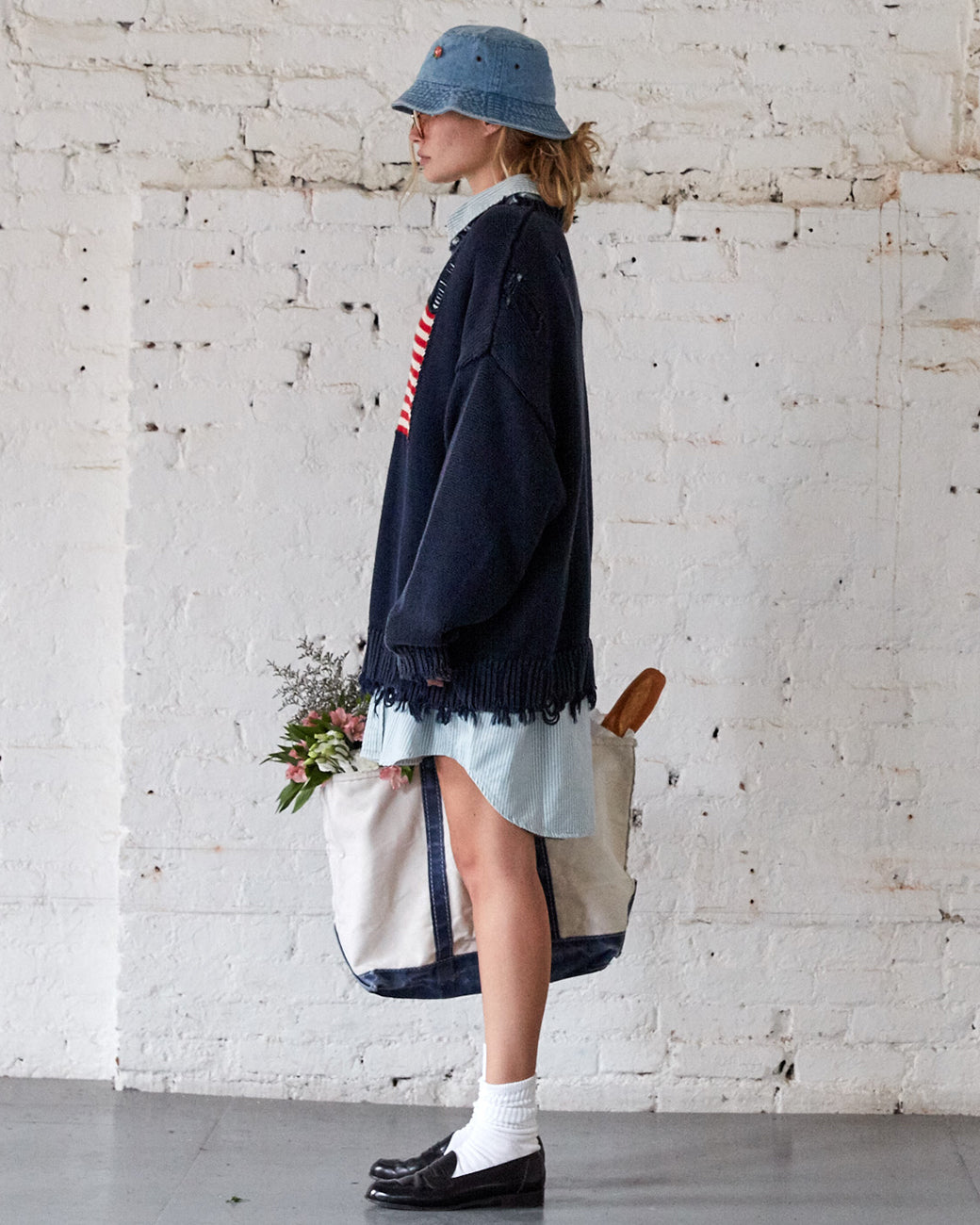 Flag Sweater - Navy