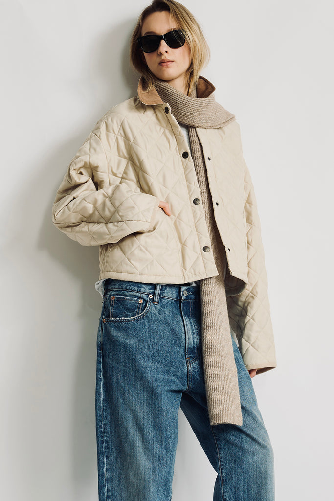 Faulkner Quilted Jacket - Light Khaki Sand