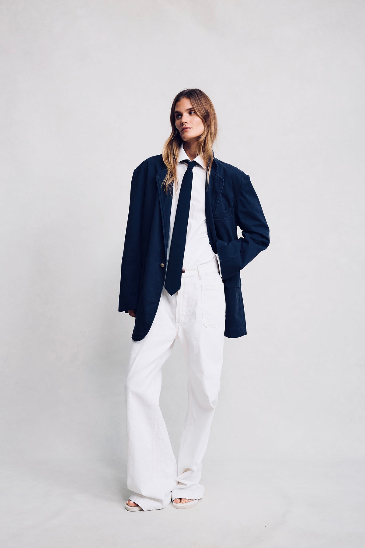 Deconstructed Blazer - Navy Blue