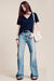 Henley-T-Shirt - Marineblau