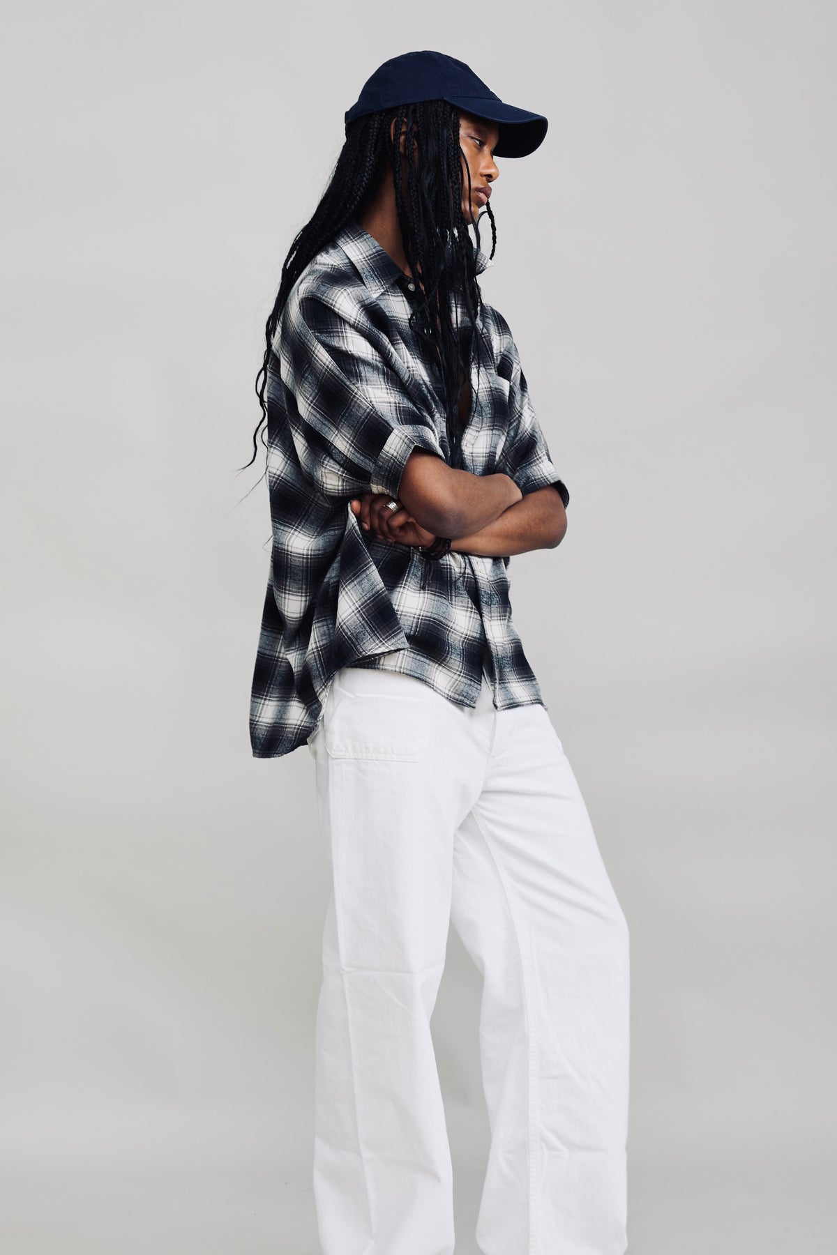 Emma Shirt - Black And Cream Plaid