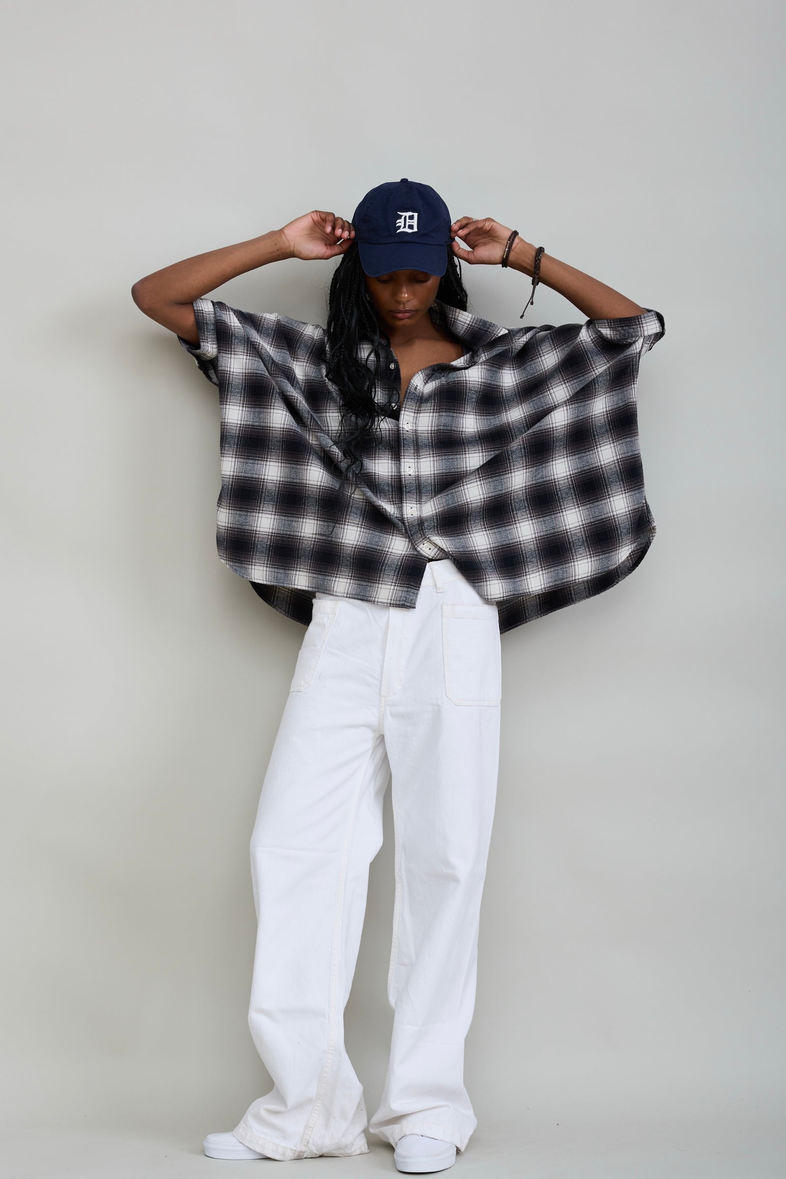 Emma Shirt - Black And Cream Plaid