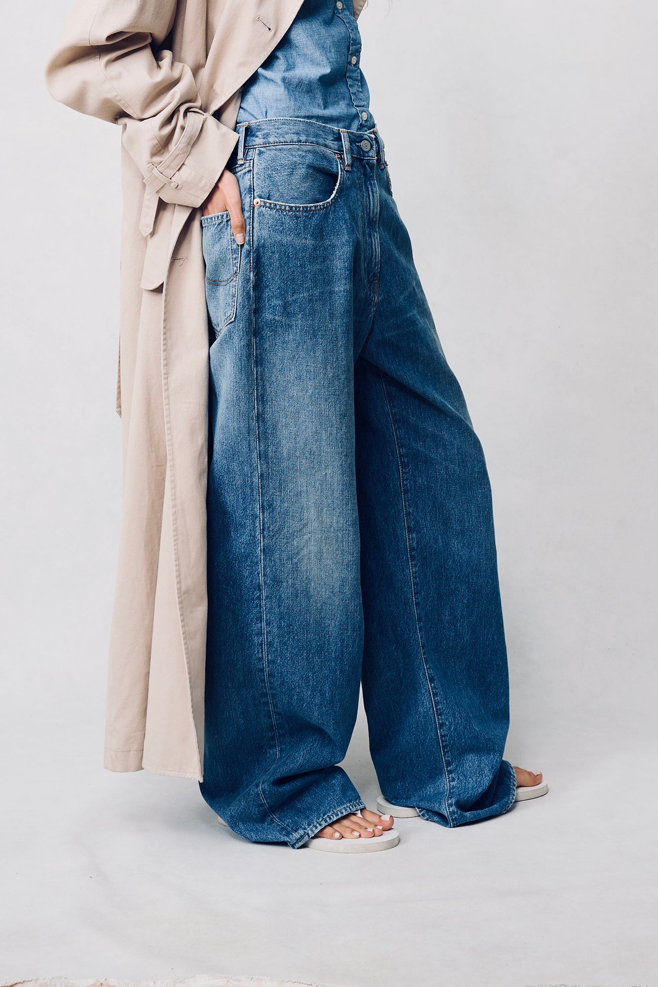 Teri Wide Leg Jean - Rehan Blue