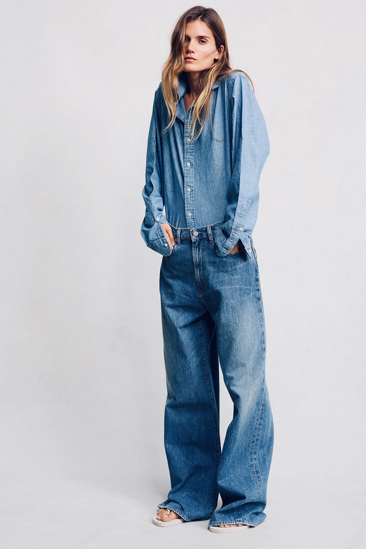 Teri Wide Leg Jean - Rehan Blue