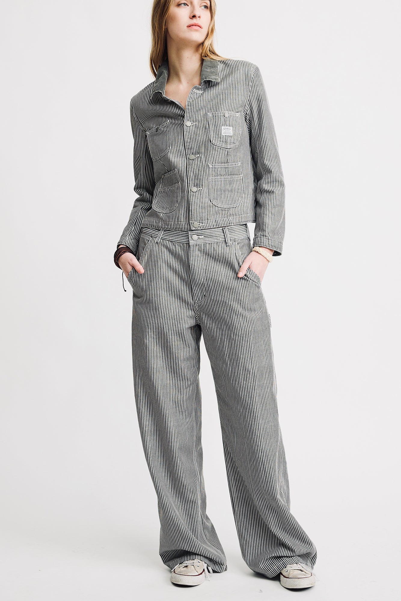 Teri Wide Leg Carpenter Pant - Railroad Grey