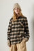 Boyfriendshirt - Beige/Schwarz kariert