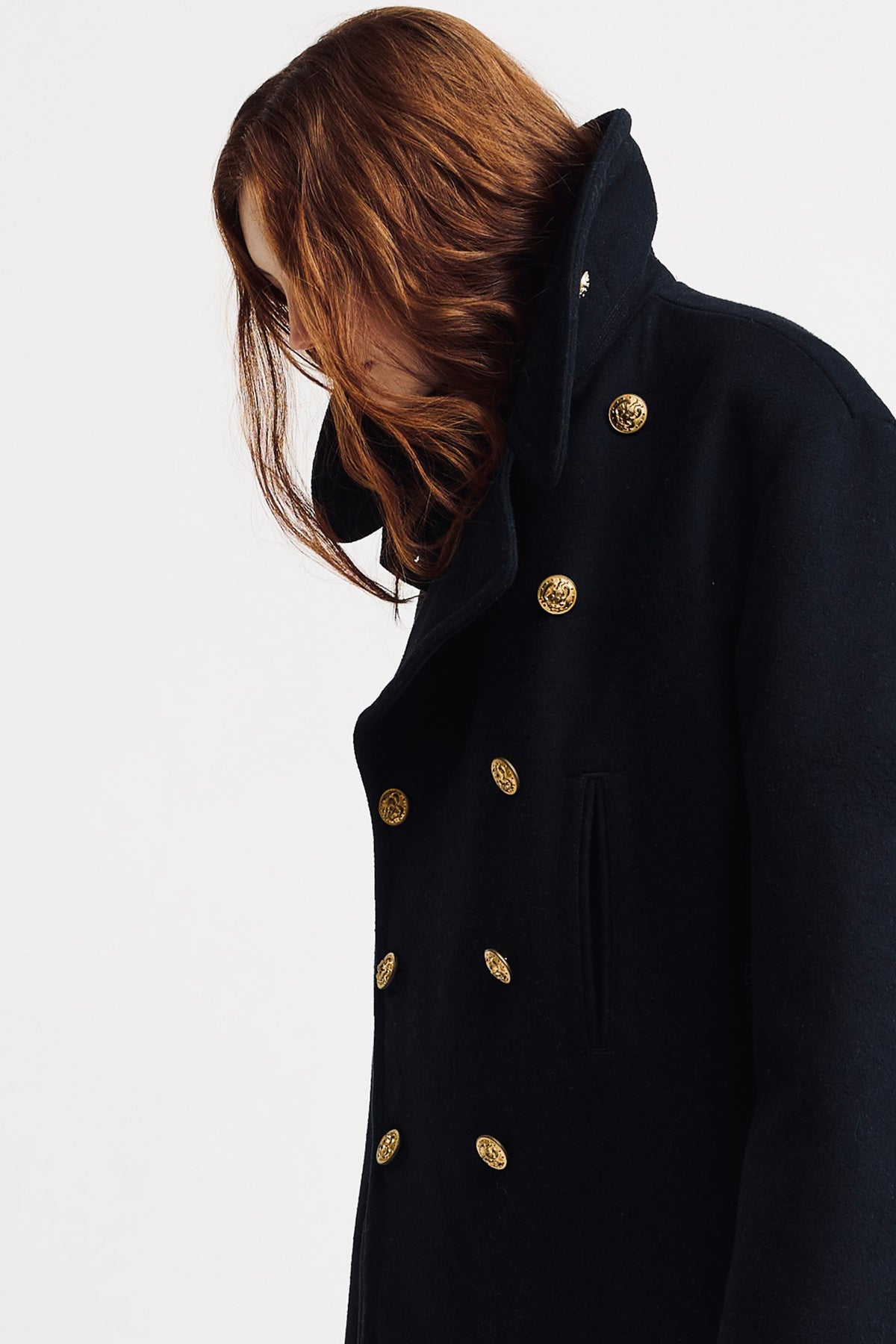 Oversized Peacoat - Black