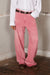 Teri Wide Leg Pant - Faded Pink Corduroy