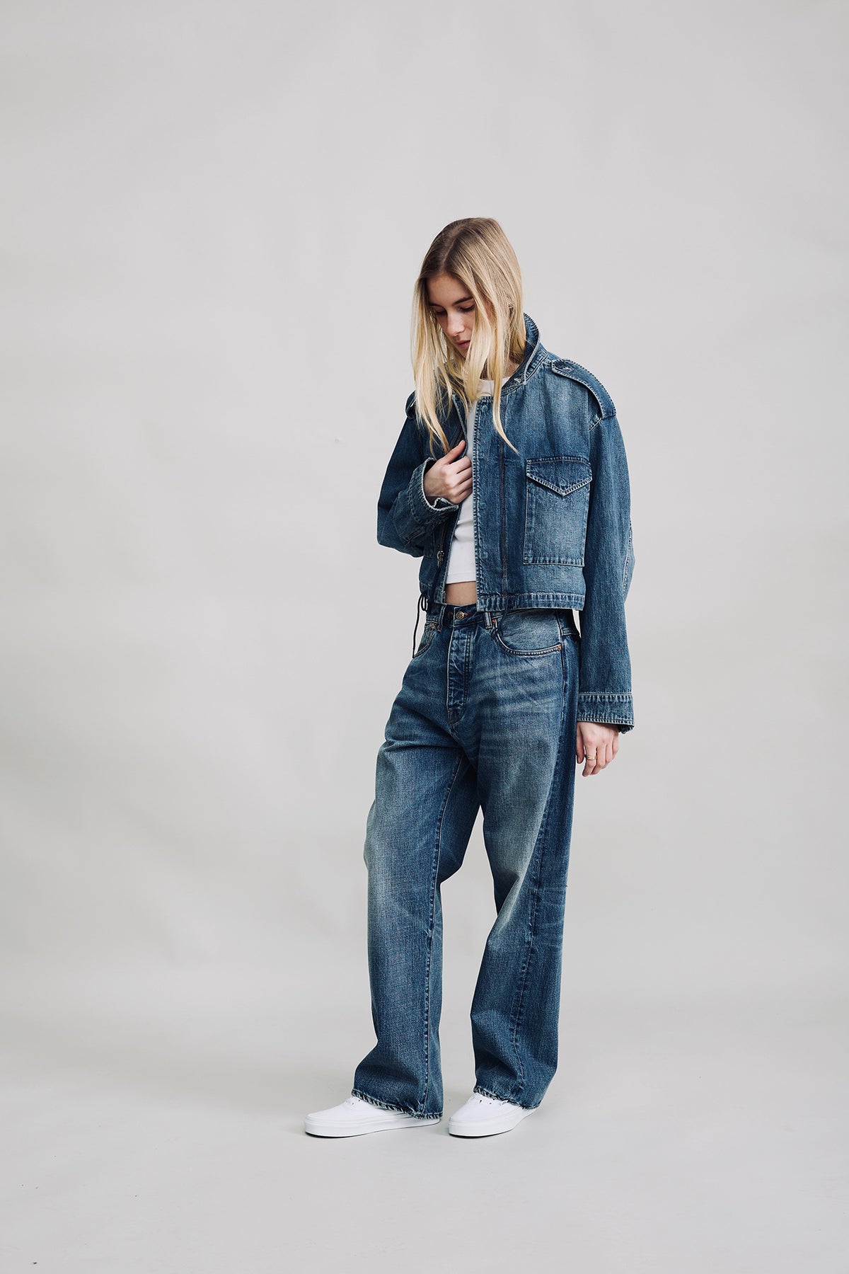 Cropped Utility Field Jacket - Shane Indigo