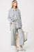 Button Front Shirt - Navy On White Stripe
