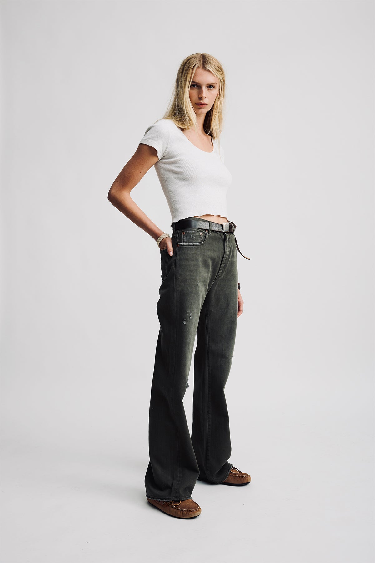 Dena Jeans - Vintage Dark Olive