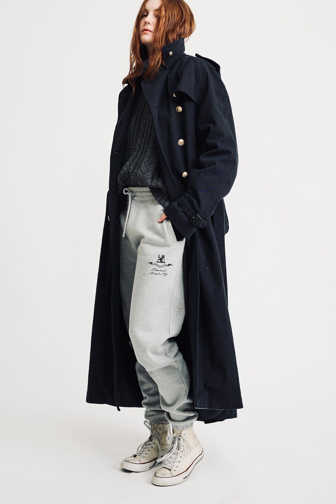Oversized Trench Coat - Black