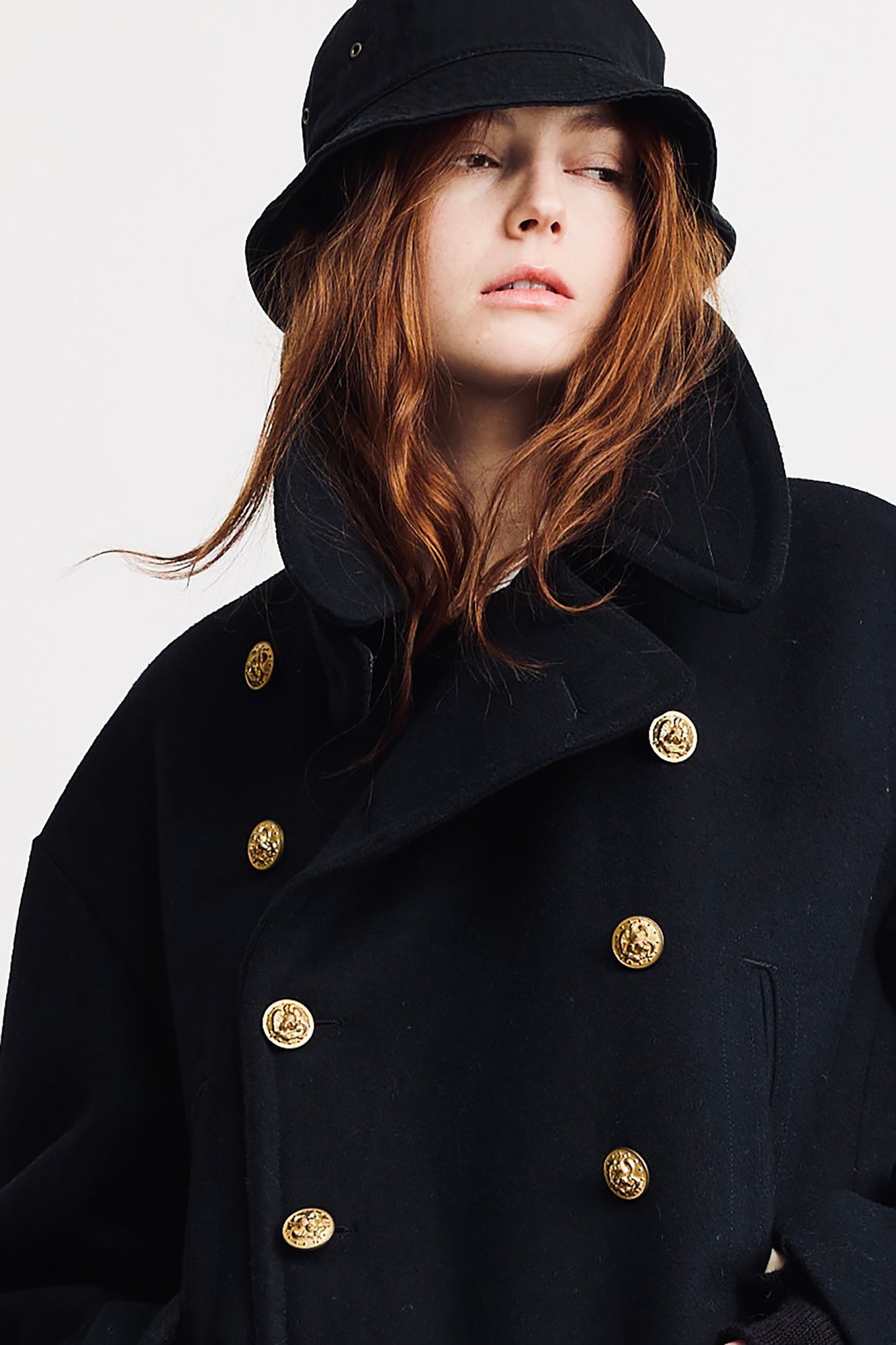 Oversized Peacoat - Black