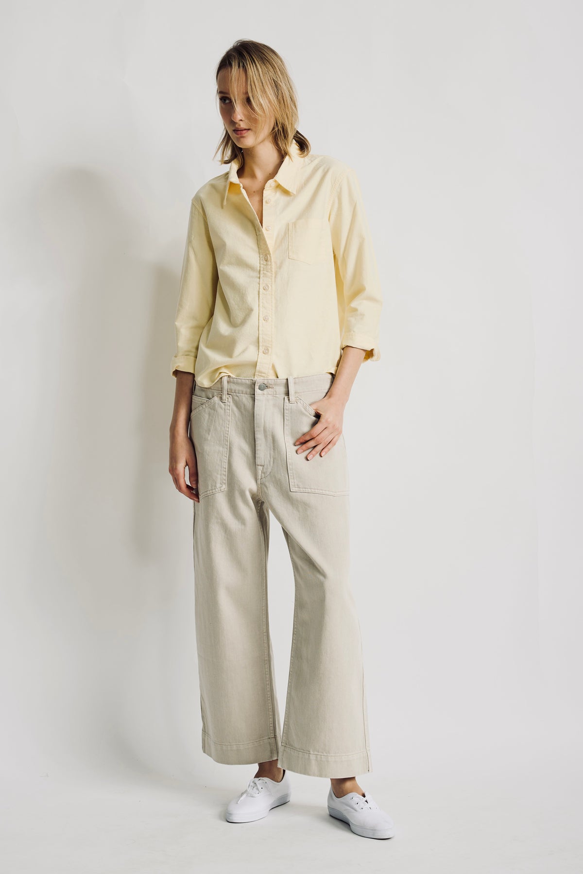 Adrienne Shrunken Shirt - Yellow