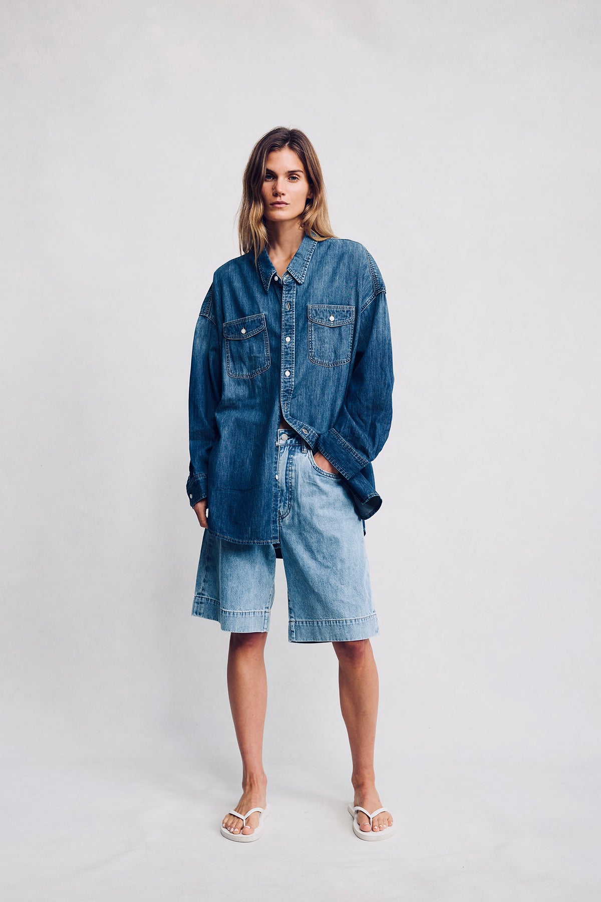 Keaton Relaxed Short - Stone Wash Blue