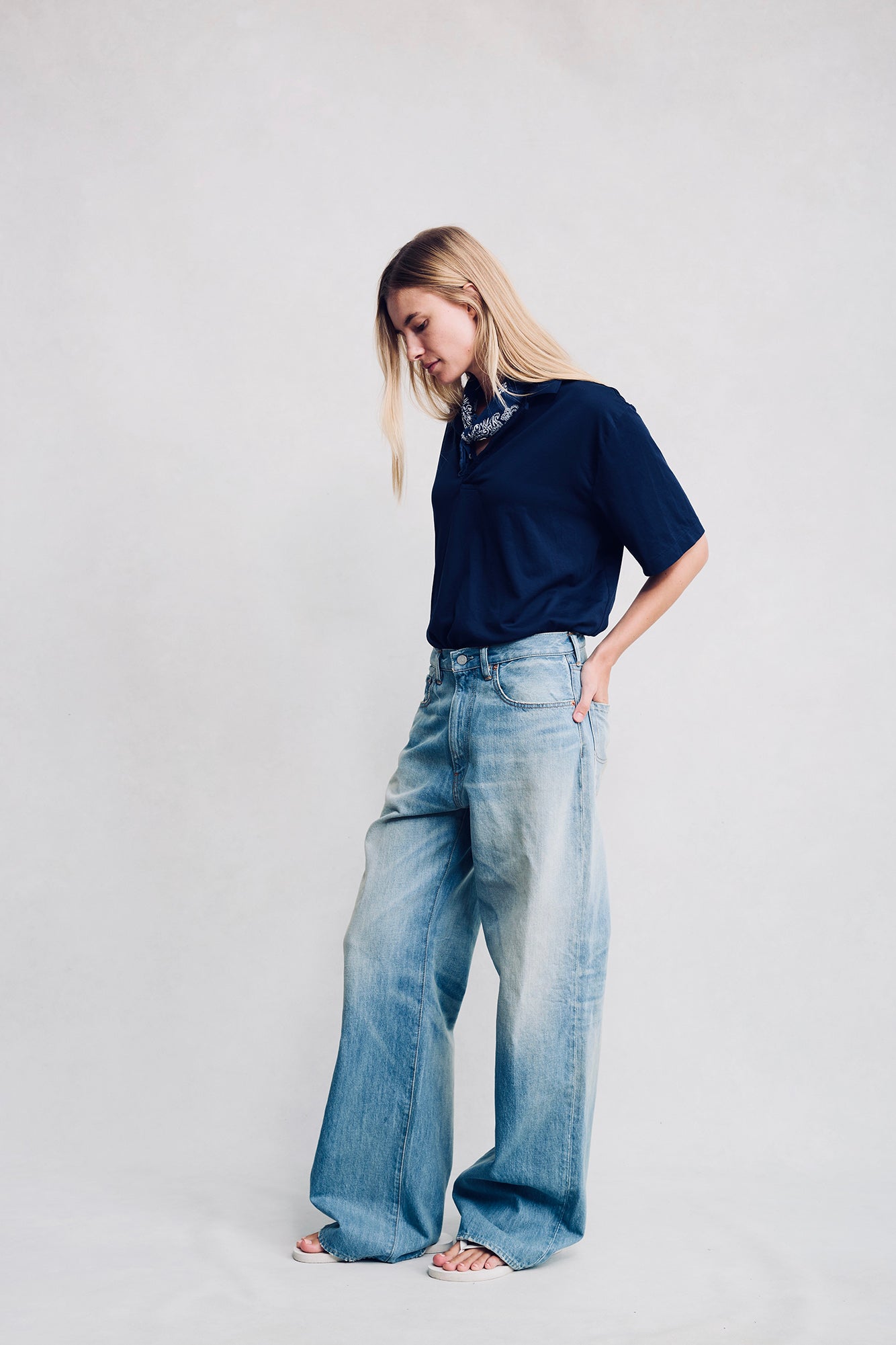 Teri Wide Leg Jean - Maire Blue