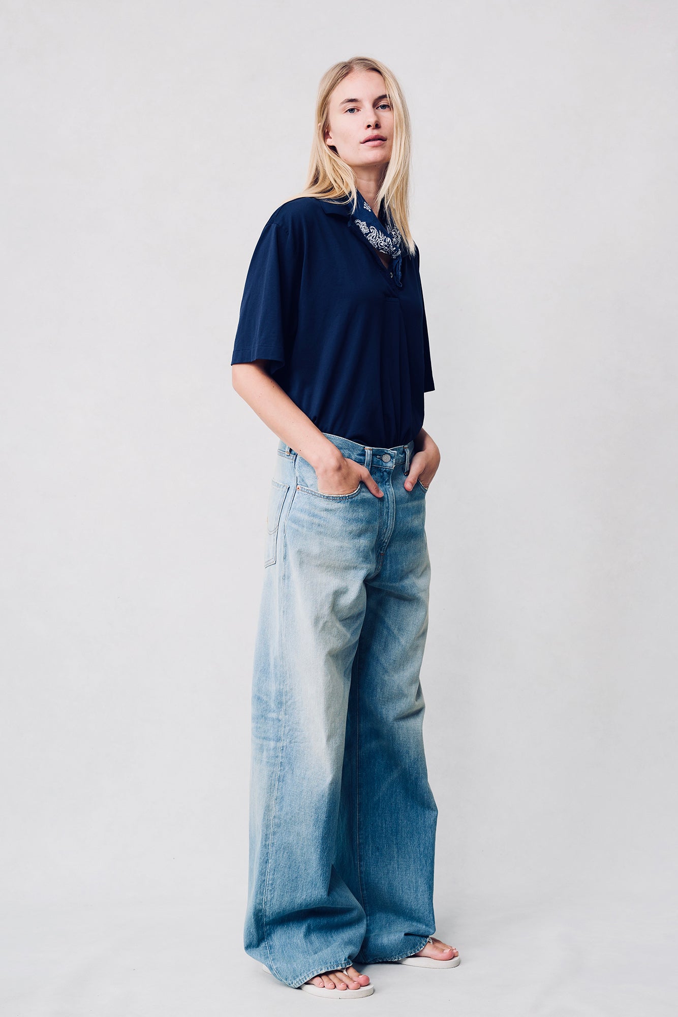 Teri Wide Leg Jean - Maire Blue