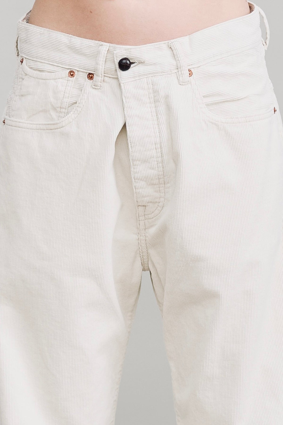 All Fit Jean - Ecru White Pinwale Cord