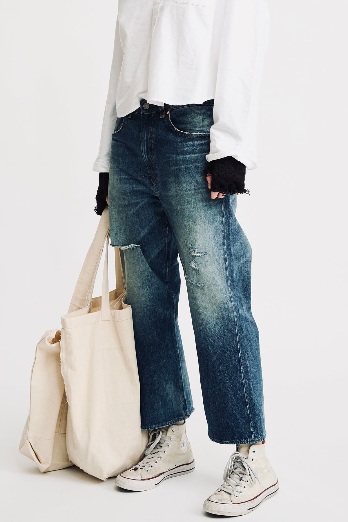 Haisley Slouch Boyfriend Jean - Esher Blue