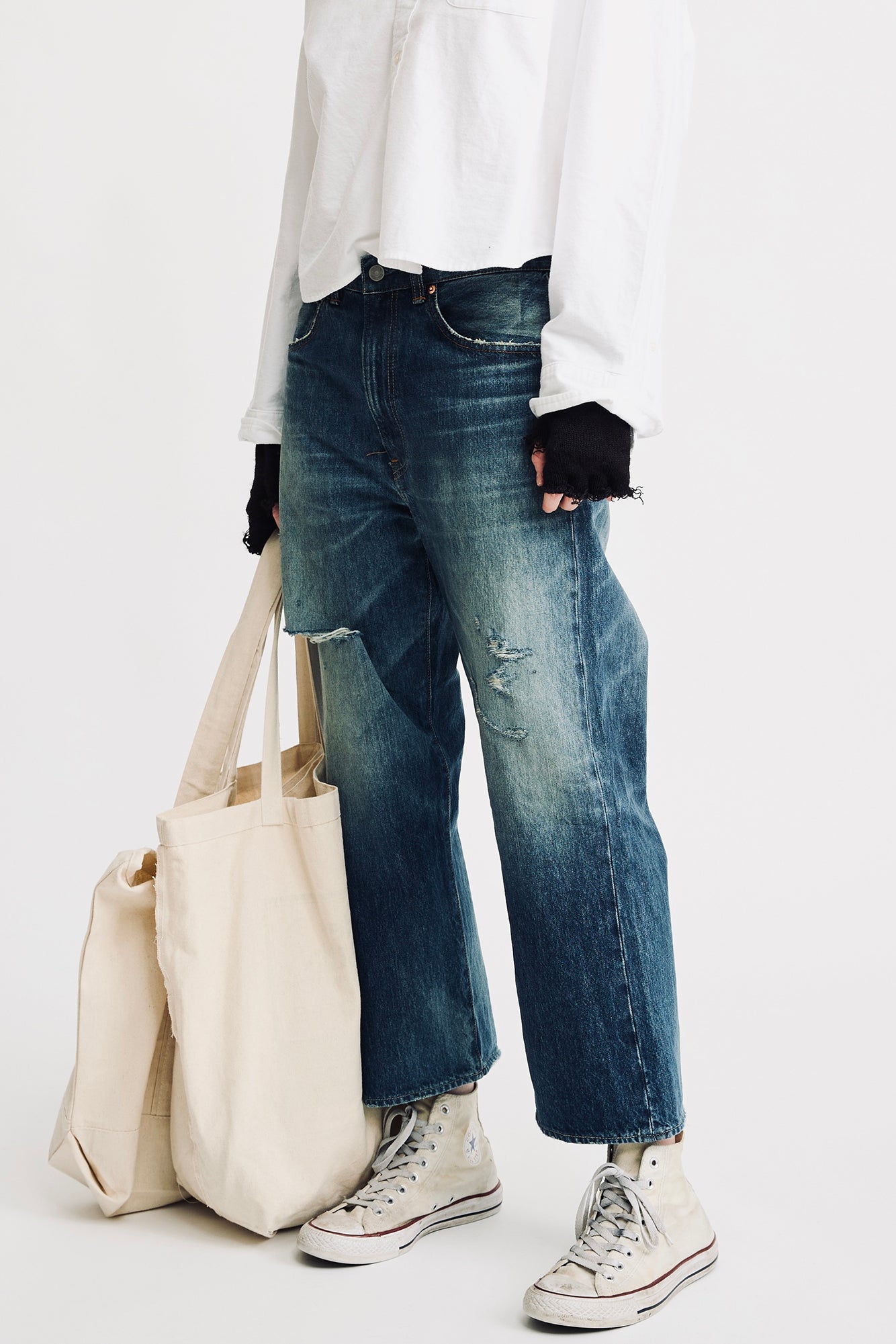 Haisley Slouch Boyfriend Jean - Esher Blue
