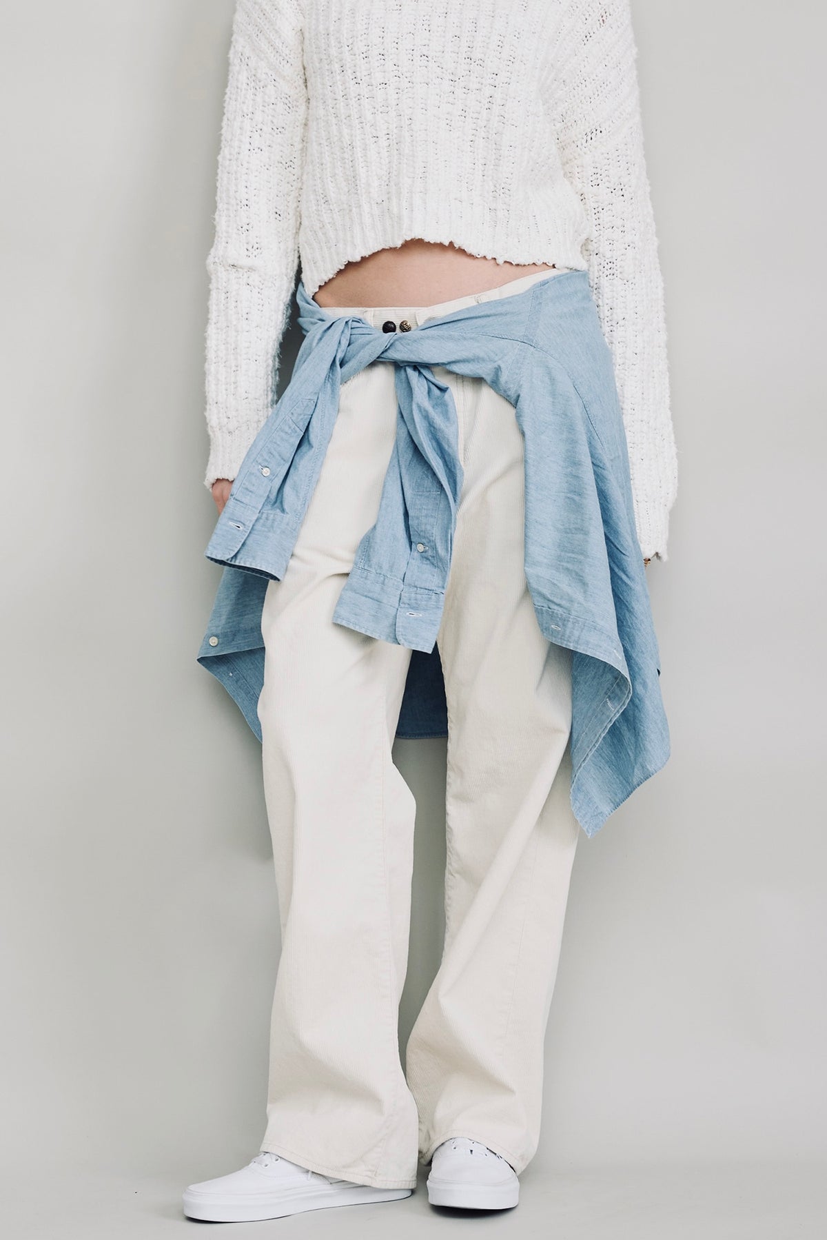 All Fit Jean - Ecru White Pinwale Cord
