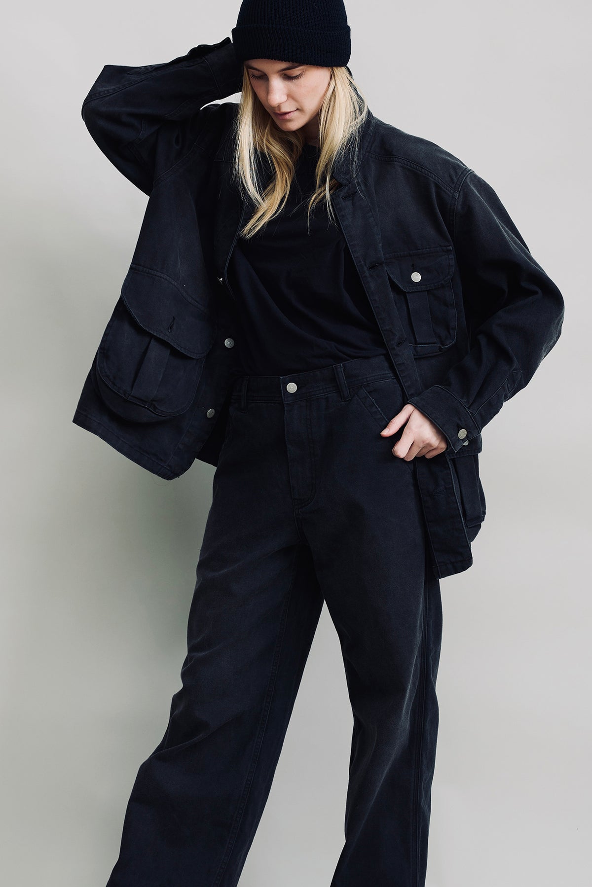 Relaxed Field Jacket - Worn Black Canvas