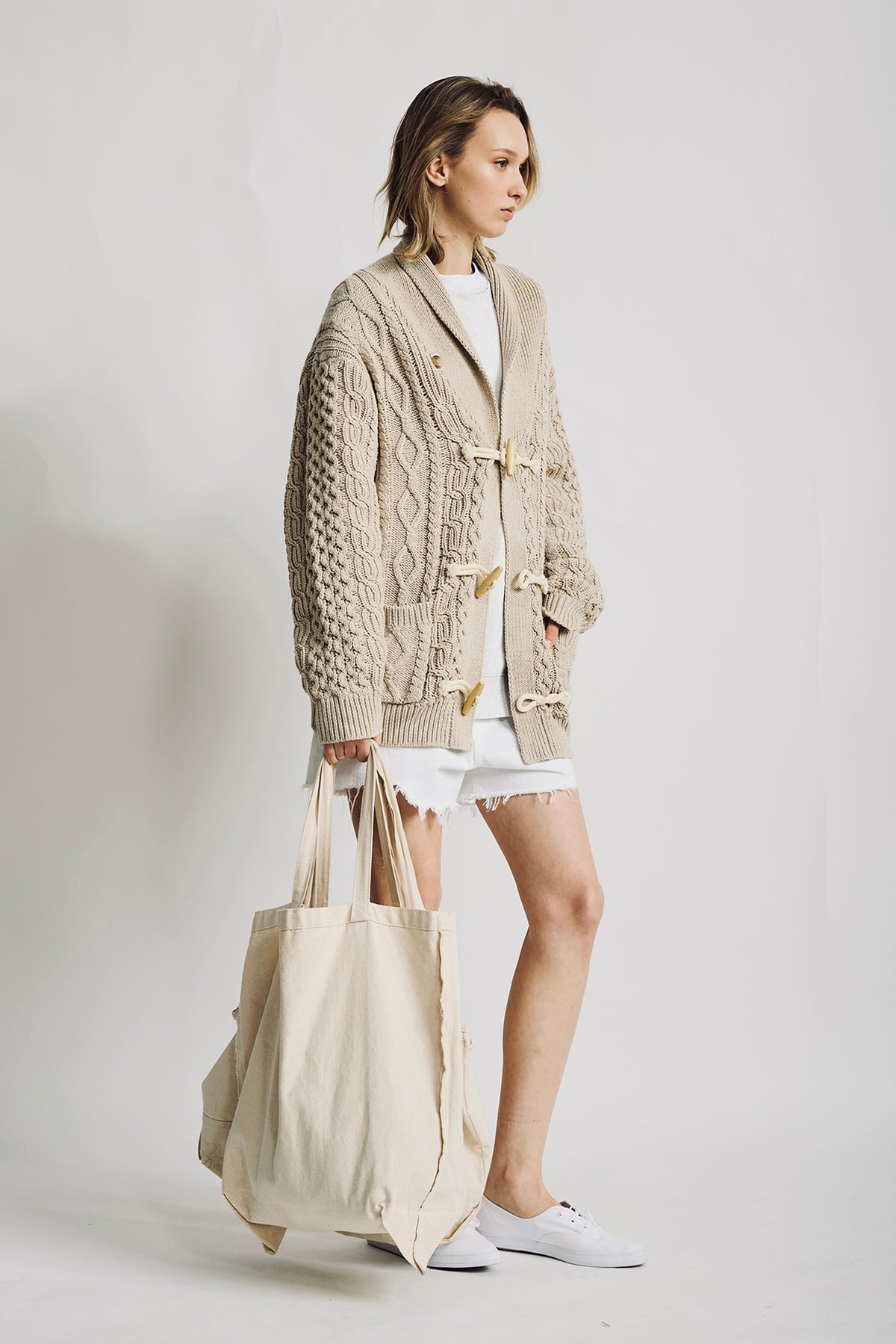 Taryn Toggle Sweater - Heather Khaki