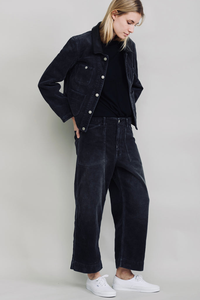 Georgia Work Pant - Washed Black Cord