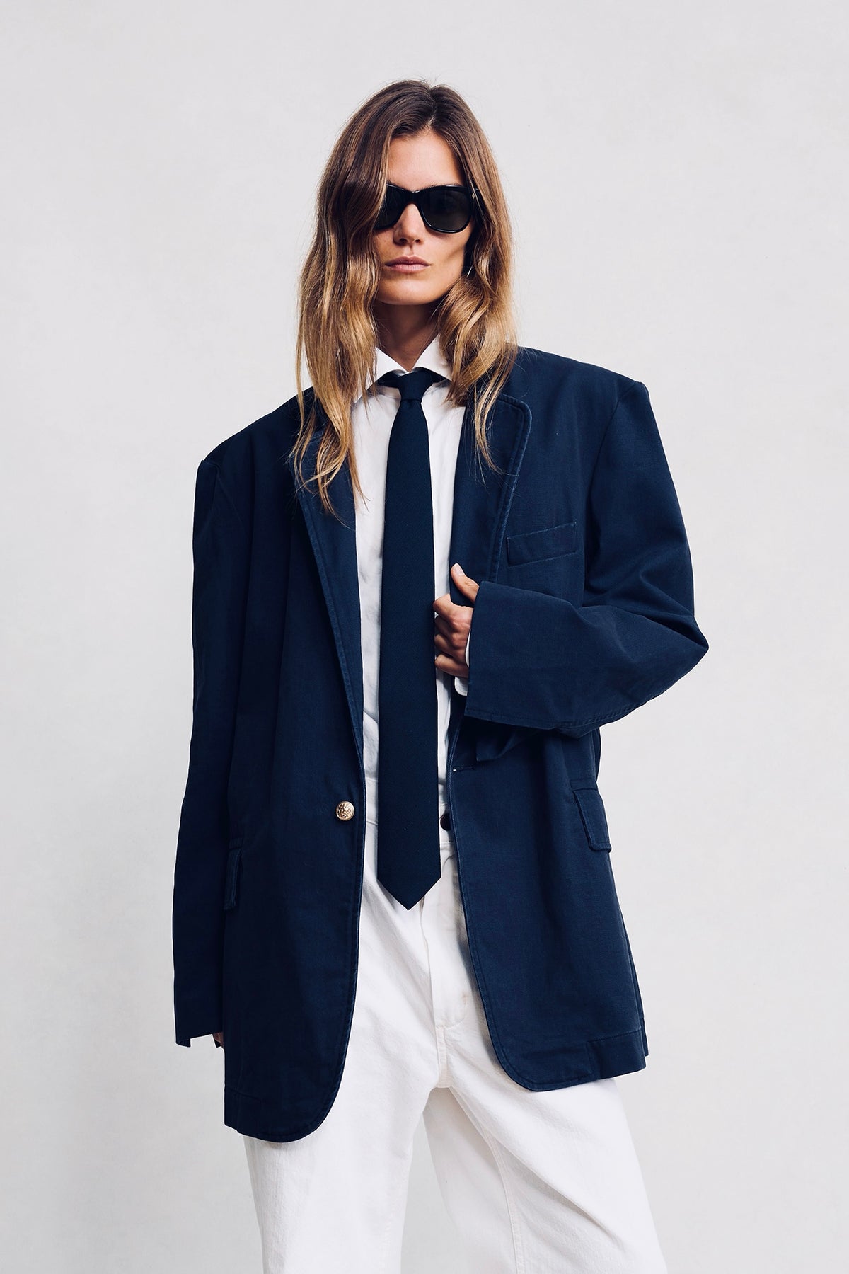 Deconstructed Blazer - Navy Blue
