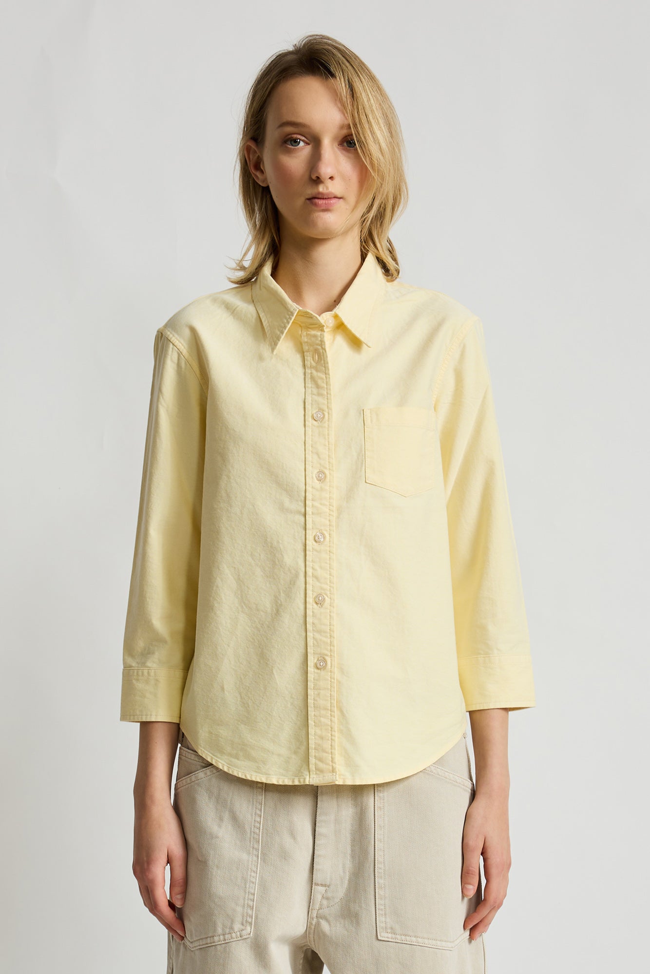 Adrienne Shrunken Shirt - Yellow