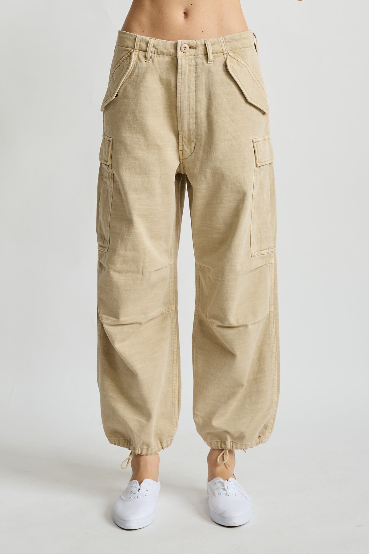 Cropped Cargo - Khaki Sand