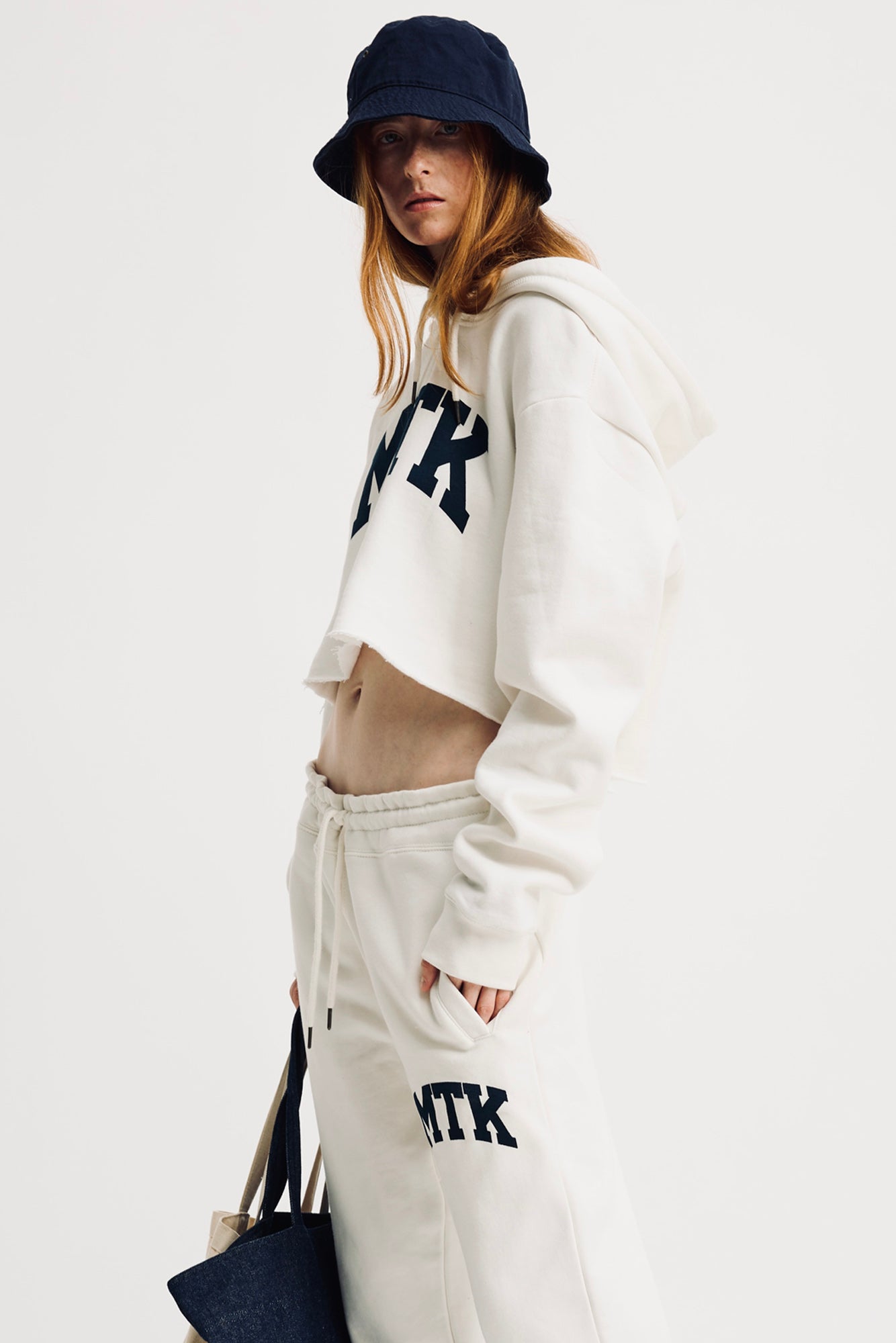 Cropped Classic MTK Hoodie - White