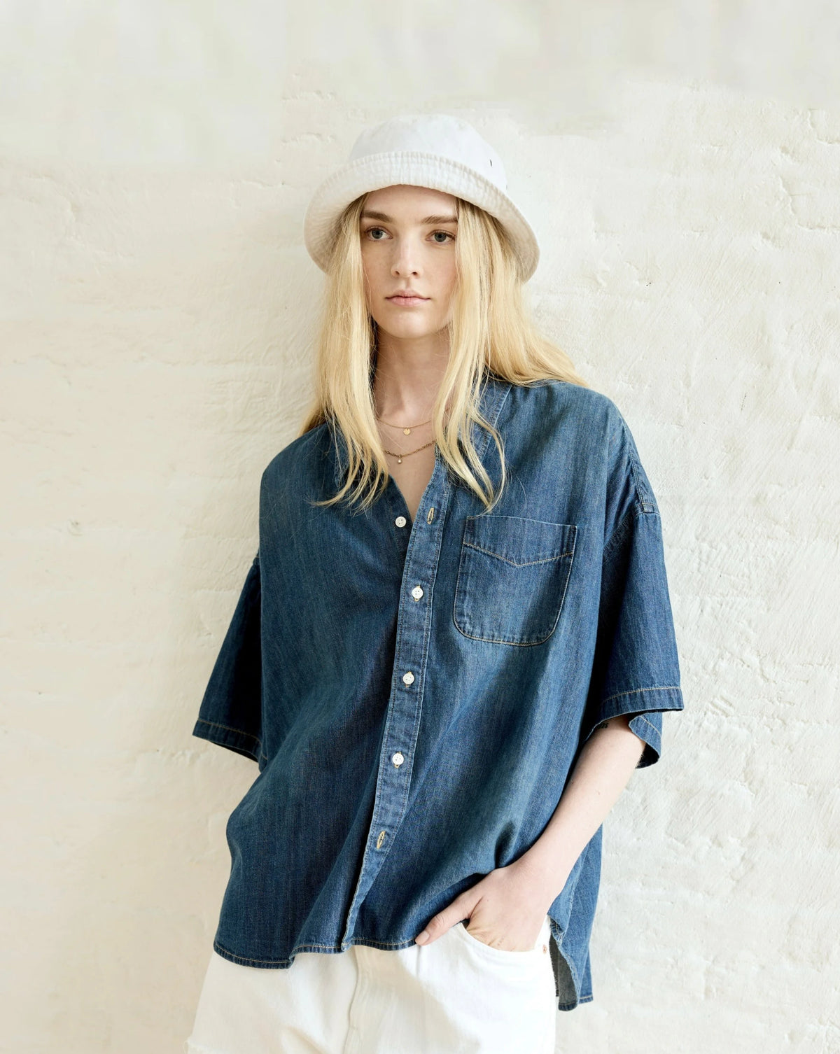 S/S Button Down Shirt - Seymour Indigo