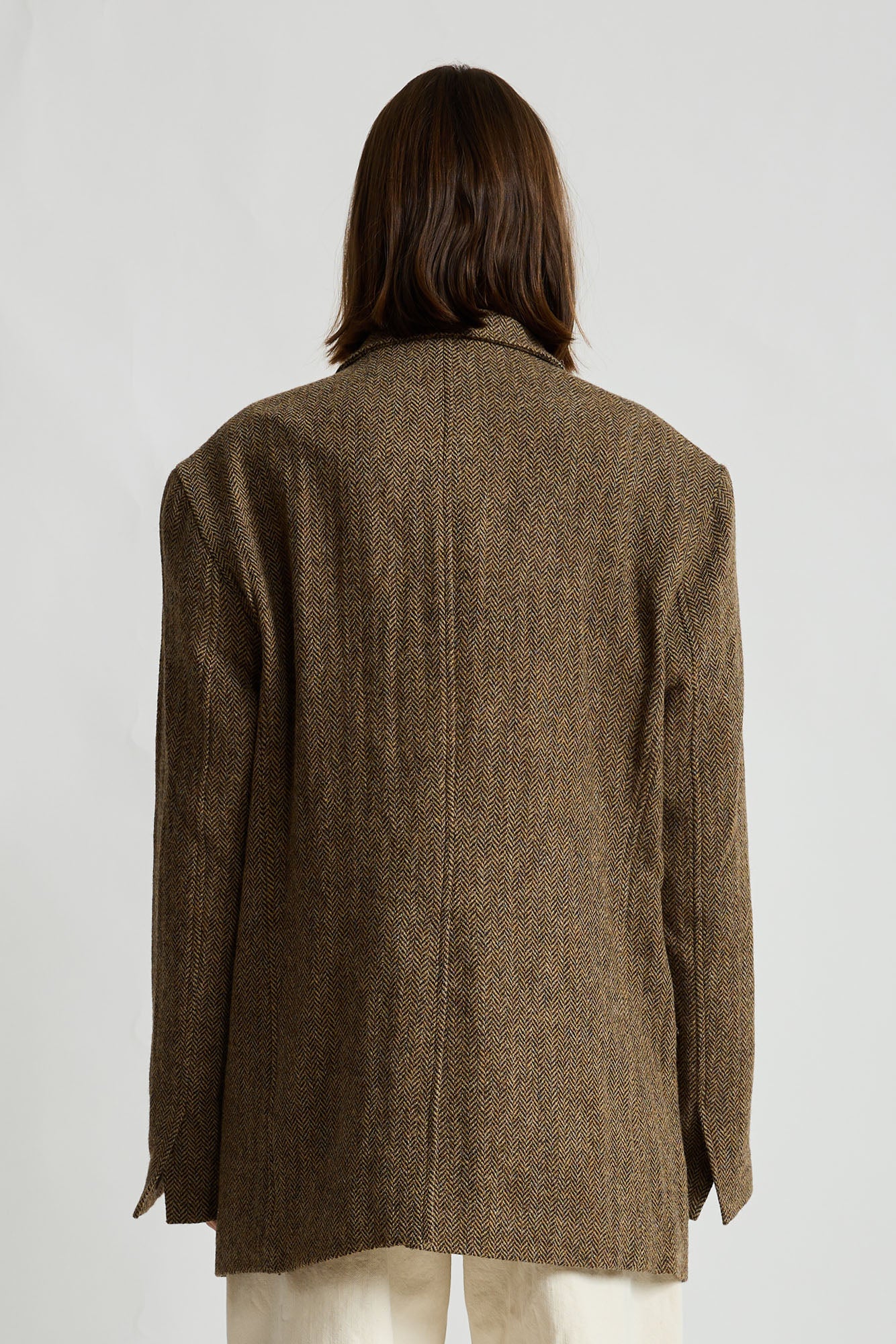 Hyannis Deconstructed Blazer - Brown Herringbone